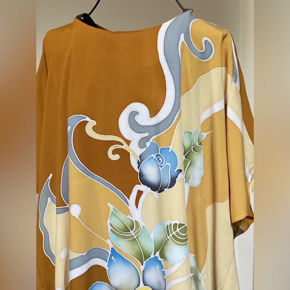 Elegant Floral Print Maxi Dress, O/S - Picture 3 of 4